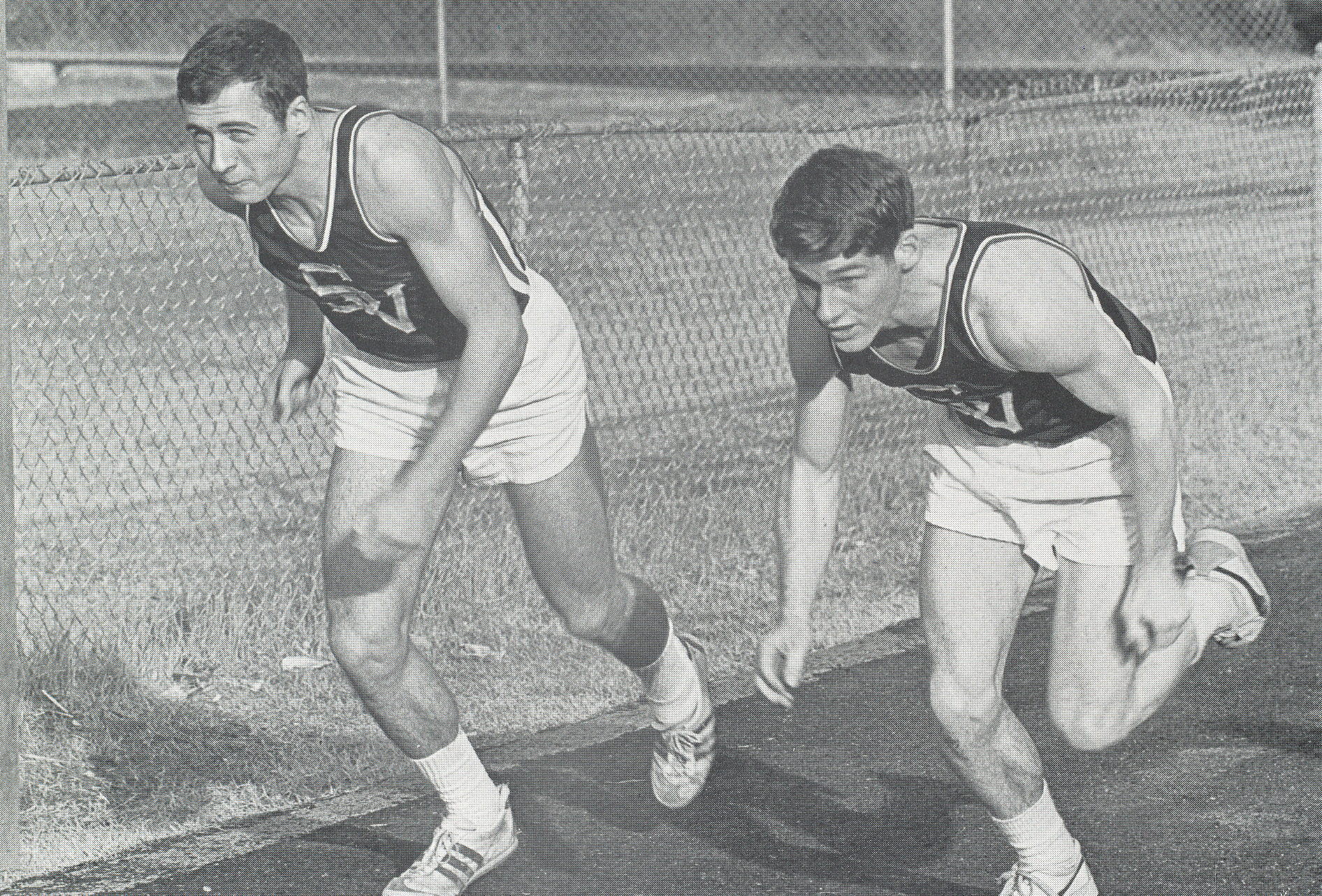 MARK MERITT AND BILL MONTGOMERY WERE TWO OF OUR FINE SPRINTERS.(Click to enlarge.)